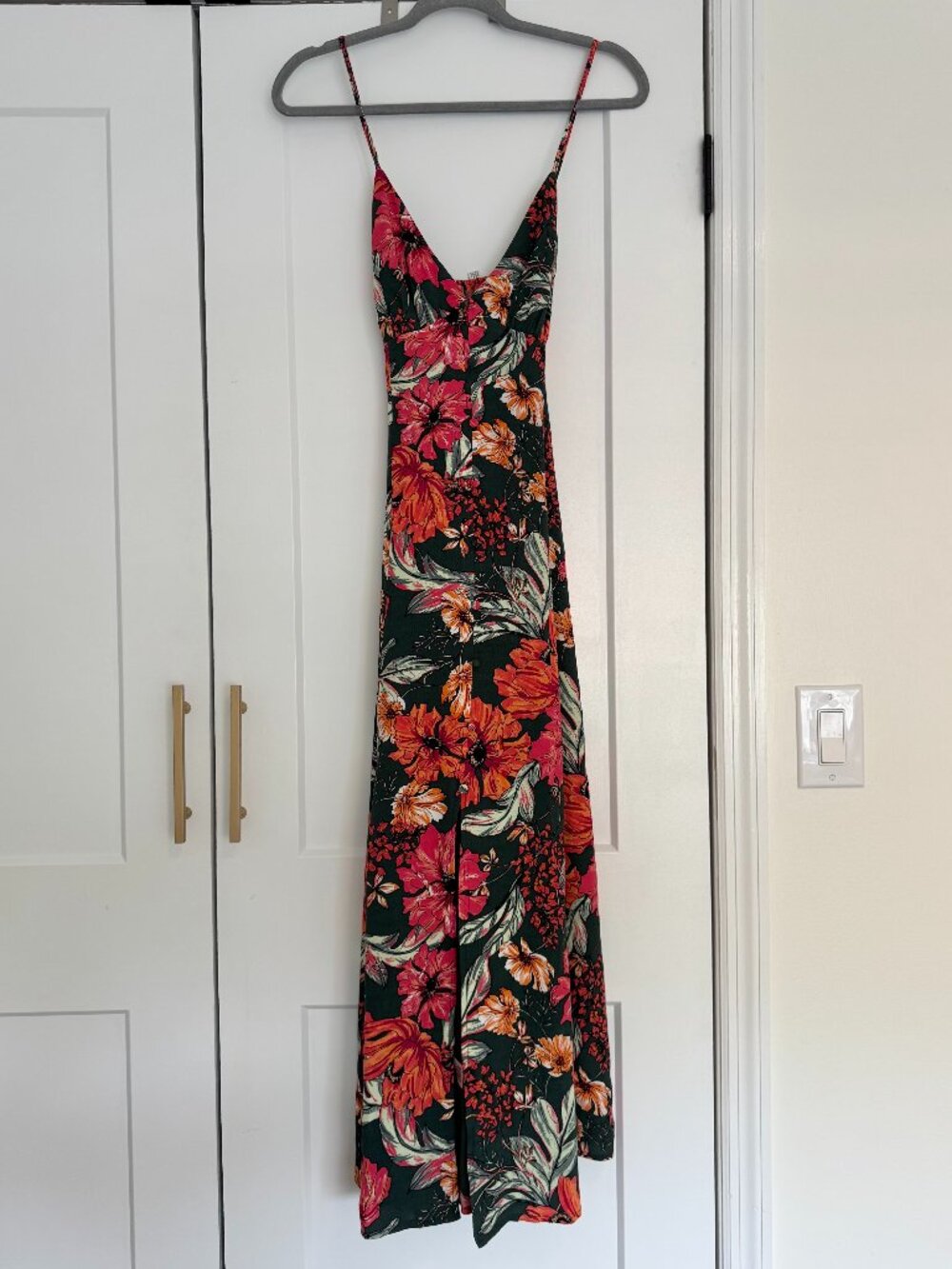 NWT Nordstrom Leith Green Gables Chintz Floral Maxi Dress